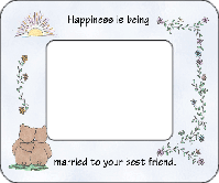 Happiness being Married Magnetic Photo Frame