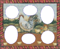 Rooster Collage Magnetic Photo Frame