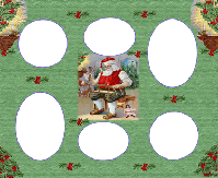 Santa Working Collage Magnetic Photo Frame