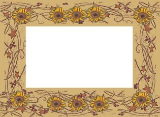 Sunflower Tan Rust Star Ivy