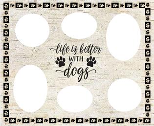 life is better with dogs collage, magnetic collage,magnetic collage, magnetic frame, fridge frame, magnetic fridge frames, fridge frames, frames for the fridge, fridge, frames, collages, magnets, magnet collage, magentic frame