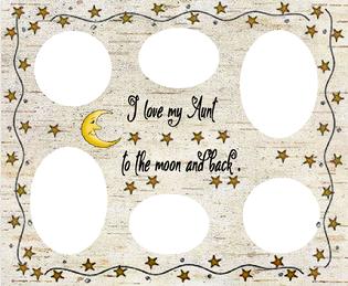 love aunt moon collage, magnetic collage,magnetic collage, magnetic frame, fridge frame, magnetic fridge frames, fridge frames, frames for the fridge, fridge, frames, collages, magnets, magnet collage, magentic frame