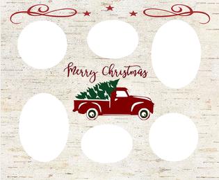 red truck christmas collage, magnetic collage,magnetic collage, magnetic frame, fridge frame, magnetic fridge frames, fridge frames, frames for the fridge, fridge, frames, collages, magnets, magnet collage, magentic frame