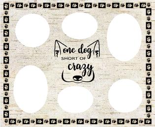 one dog short of crazy collage, magnetic collage,magnetic collage, magnetic frame, fridge frame, magnetic fridge frames, fridge frames, frames for the fridge, fridge, frames, collages, magnets, magnet collage, magentic frame