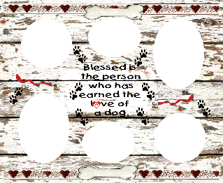blessed is person earned love of dog collage, fridge frame, magnetic frames, magnetic fridge frames, magnet frames, fridge frames, refrigerator frame