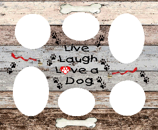 live laugh love a dog wood collage, fridge frame, magnetic frames, magnetic fridge frames, magnet frames, fridge frames, refrigerator frame